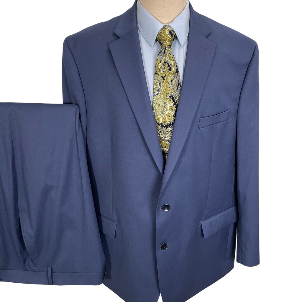 Shaquille O'Neal Suit‎  Mens 50L Blue Lightweight Classic Career